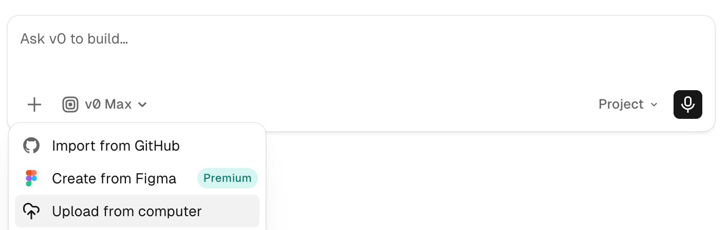 File option under attachment icon